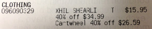 Target Receipt