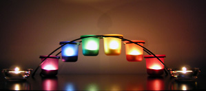 Lighting the anniversary candles just like last year.