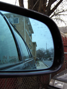 Picking up the kids.